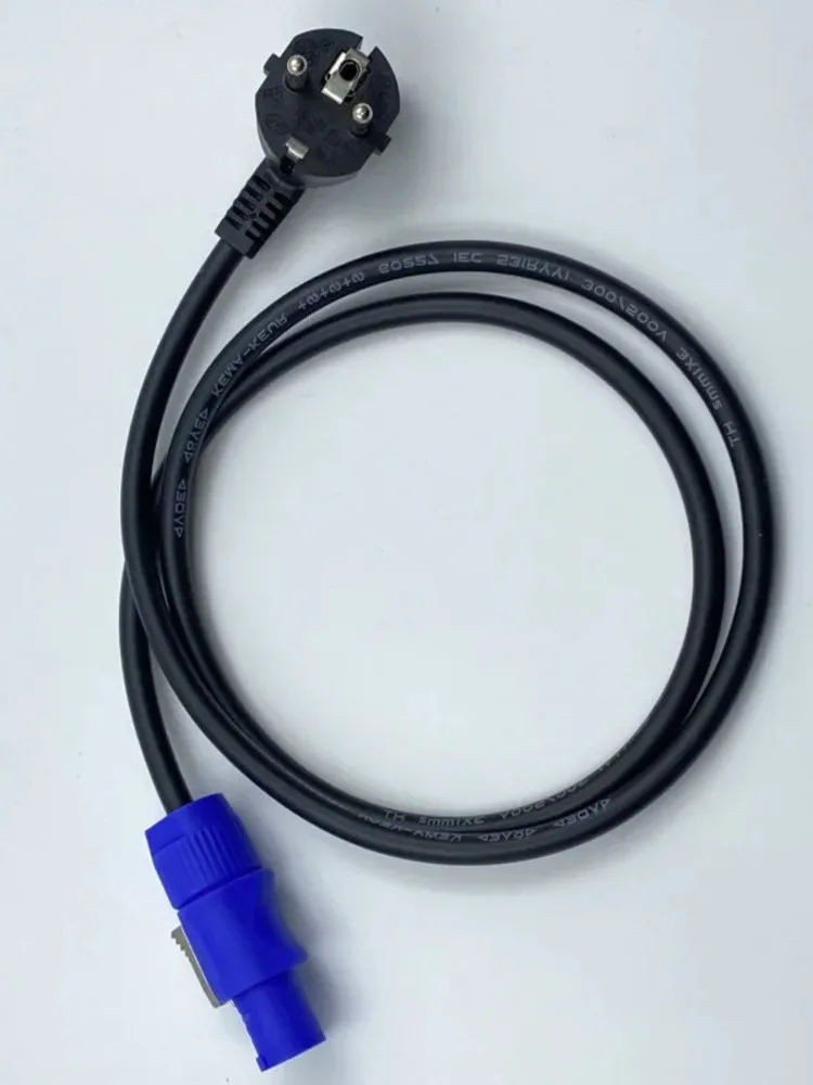 Câble d'alimentation AC pour éclairage de scène, 1 mètre, connecteur Powercon, prise EU US, 3x1,5 mm², fil pour tête mobile de faisceau, LED, Par, DMX, machine à feu