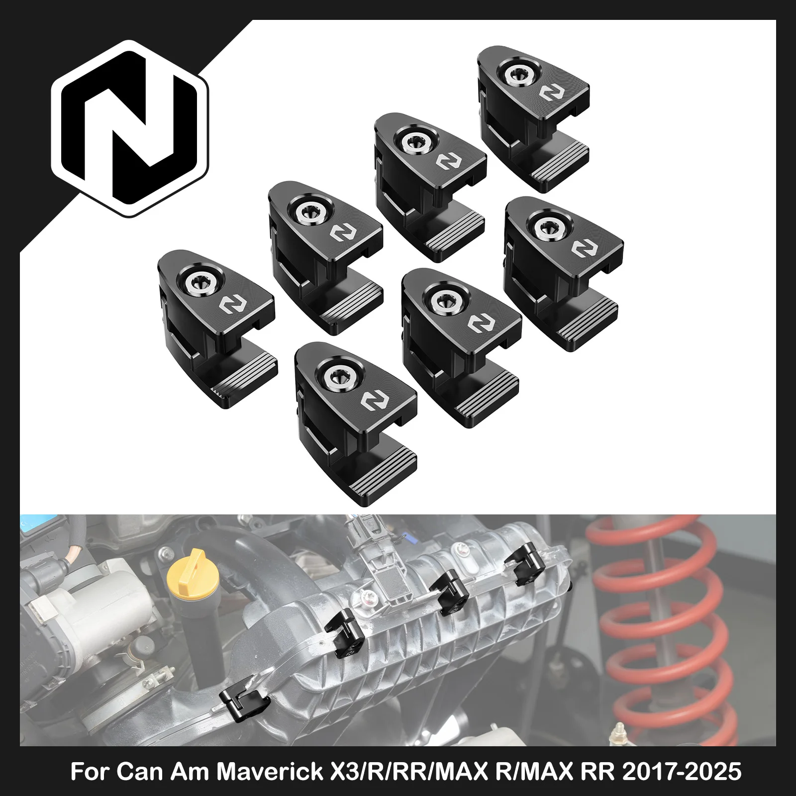 NICECNC For Can Am Maverick X3 2017-2025 R RR MAX R MAX RR UTV Intake Manifold Reinforcement Bracket Aluminum Replaces 420867347