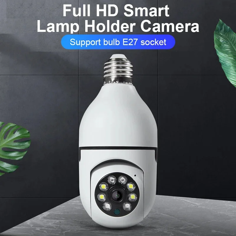 Bulb Surveillance Camera Night Vision Wireless 360° Wifi IP PTZ Outdoor Camera Indoor Security Monitor Wifi Camera Smart Securit