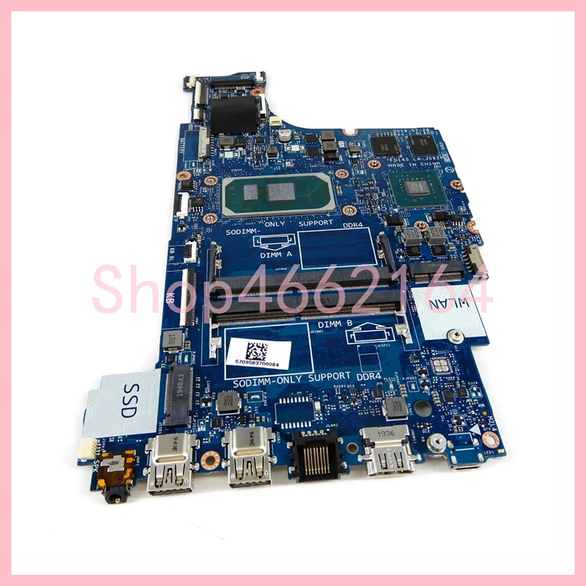 Imagem -06 - Laptop Motherboard I71065g7 Cpu Mx2302gb Gpu Mainboard para Dell Inspiron 3593 cn 0ycvh6 Testado ok Fdi45 La-j092p