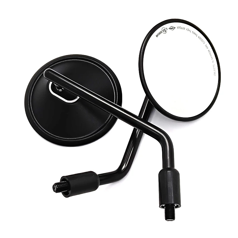 Motorcycle Modified Retro Handlebar Head Mirror Adjustable Universal Round Reverse Rearview Mirror 2Pcs/Pair