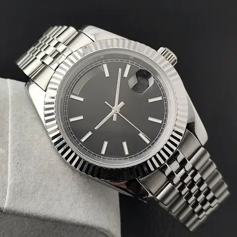 41mm 8285 케이스 사파이어 글래스 스테인리스 스틸 시계 박스 8285 무브먼트 시계 액세서리 발광 31mm 다이얼 8285 핸즈