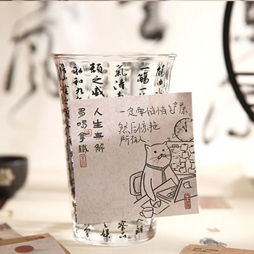 Fun Hand-Drawn Kitten Memo Office Note Notes Student Stationery Message Notes Office