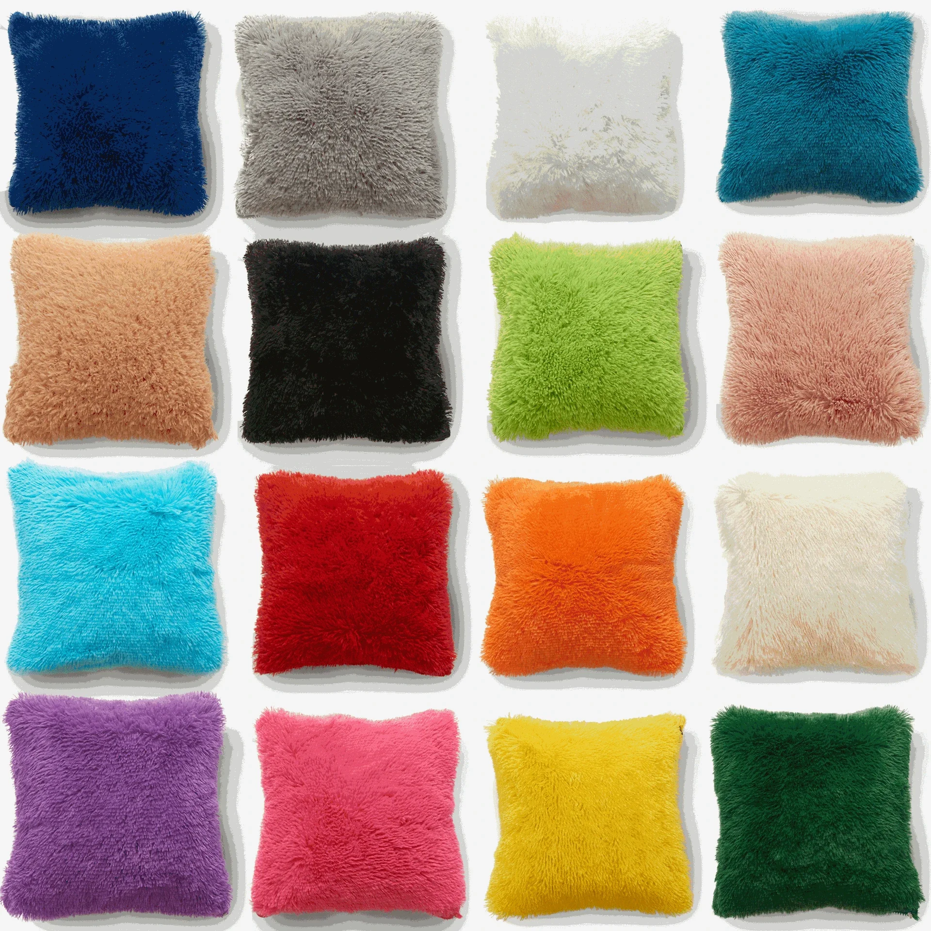 Capa de almofada decorativa para sofá, sólida, macia, fofa, fronha para casa, sala de estar, quarto, decoração de sofá