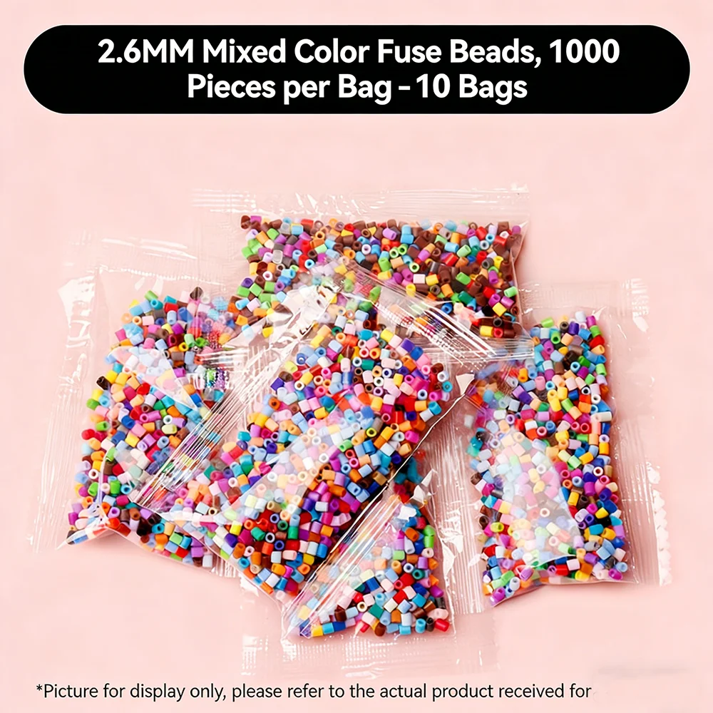 

Mix Color Fuse Beads Kit 2.6mm DIY Craft Melting Beads Bulk Handmade Craft Supplies For Children