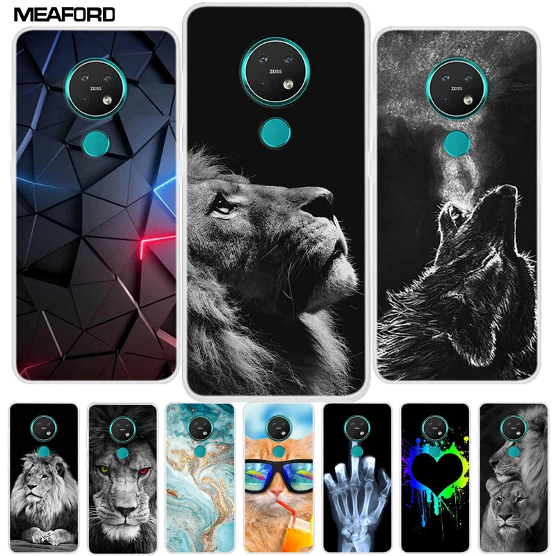 For Nokia 7.2 Cases 6.2 C20 C10 Clear Wolf Lion Soft TPU Silicone Phone Cases For Nokia 6.2 Cover Fashion Funda Nokia X20 X10