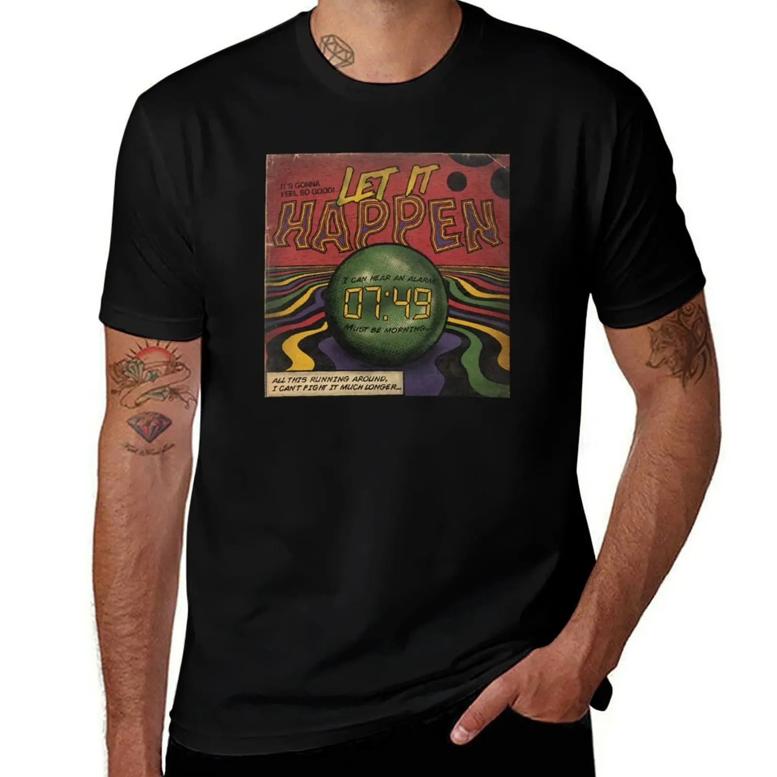 

Tame Impala Let it Happen T-Shirt Basic Simple Design Short Sleeve Shirt