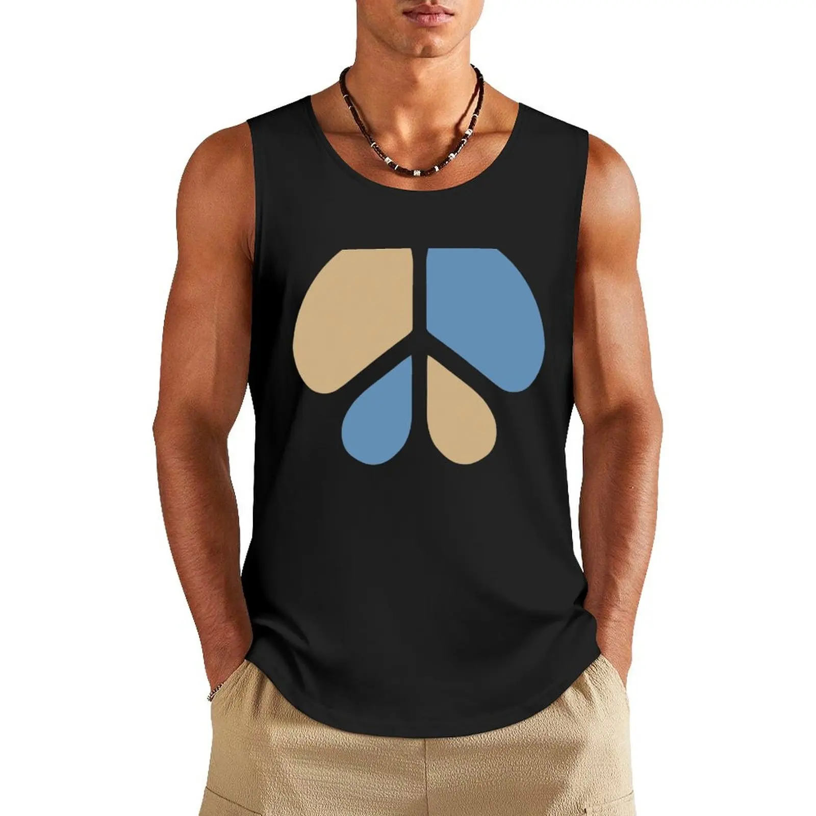 Peace Tank Top Short sleeve gym shirt man