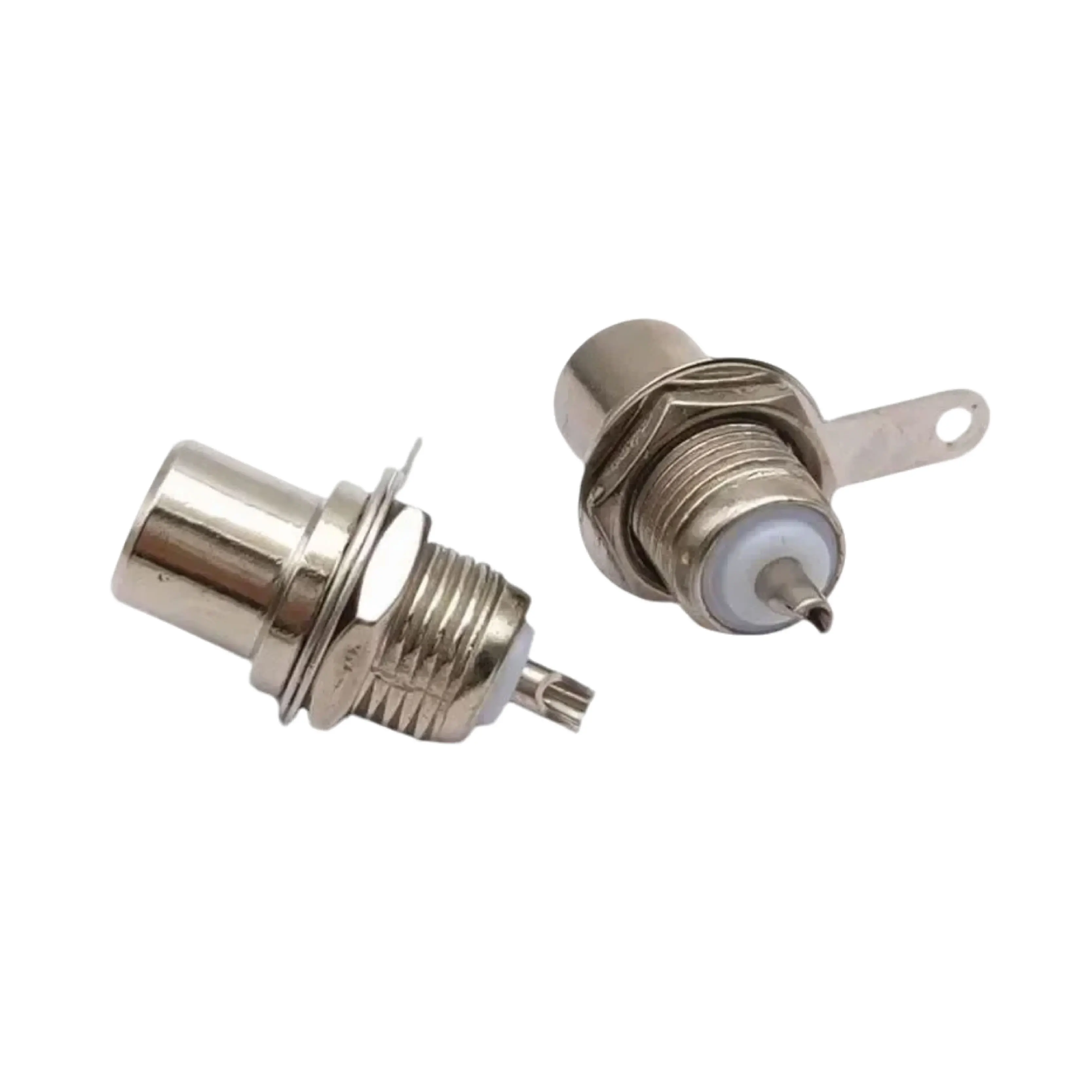 RCA Female Socket Audio Video AV Socket Nickel Plated Lotus Seat Chassis Connector