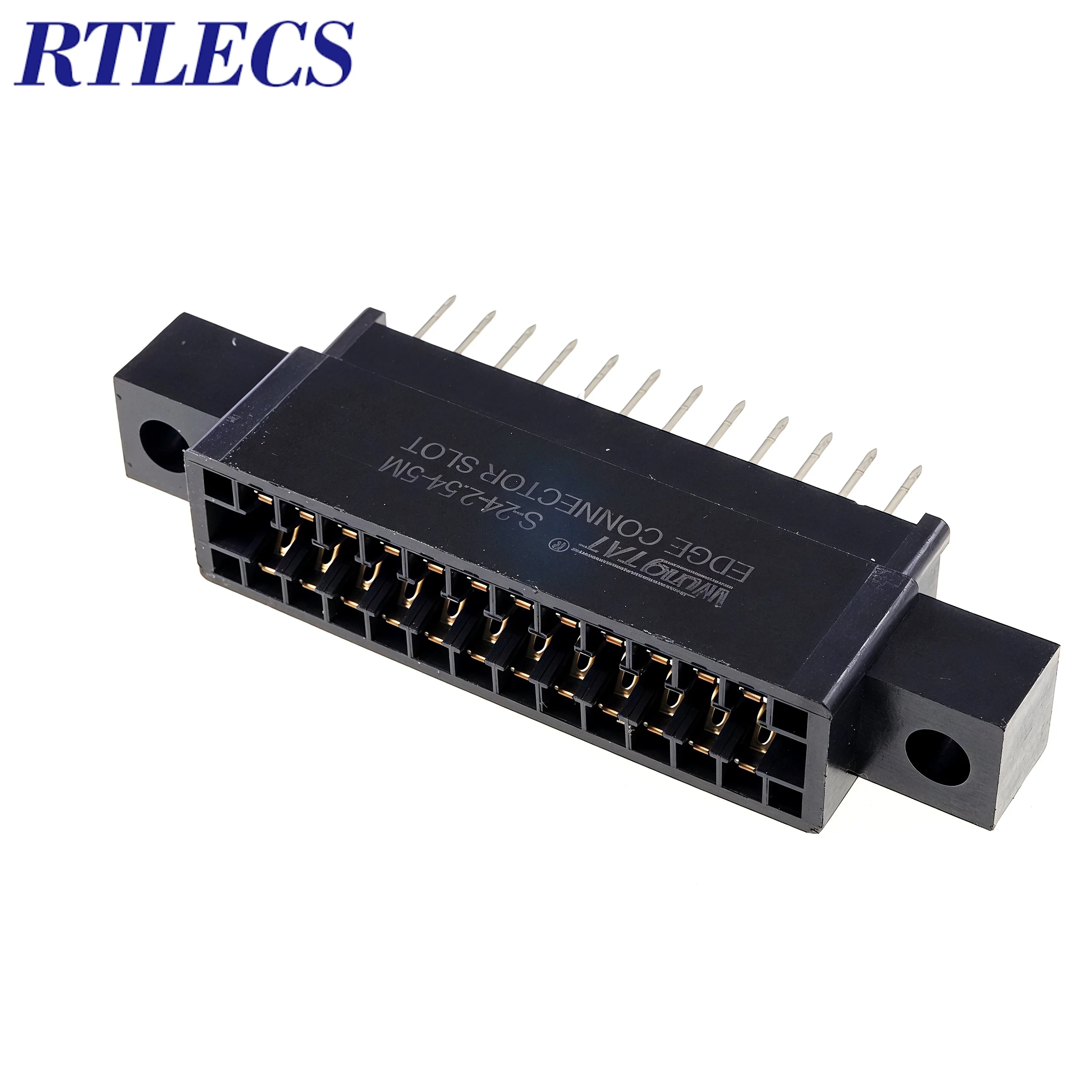 5pcs Edge Connector Slot 2.54 mm Pitch 24 44 48 50 56 60 72 86 88 100 120 Pin PCB Card Gold Finger Socket Mounting ears Board DI
