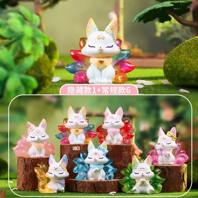 4/6pcs Anime Genshin Impact Yae Miko Anime Figure Impact Yae Miko Fox Action Figure Collectible Model Doll Cute Toys Gifts Xmas