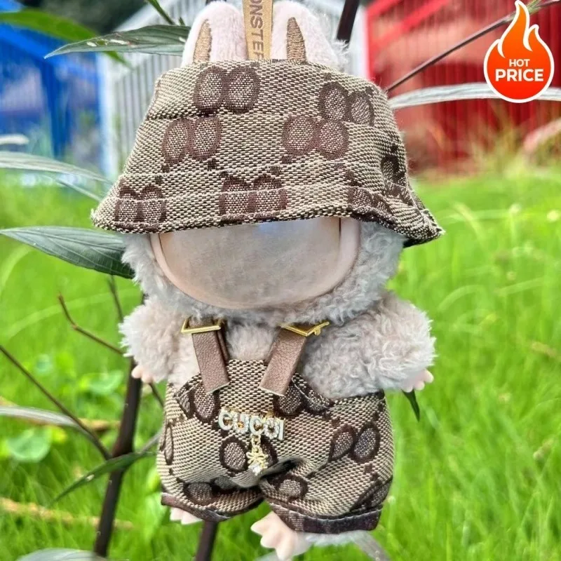 

Only Suitable For Labubu Doll Clothes With Hats Pearl Necklaces Knitted Sets 17cm Vinyl Doll Clothes Doll Accessories Doll Gifts