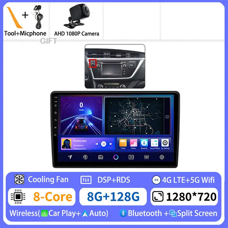 Android 15 Draadloze Carplay Voor Toyota Auris 2 E180 2012-2015 GPS Multimedia Video Player Navi Head Unit 2din BT DSP Autoradio