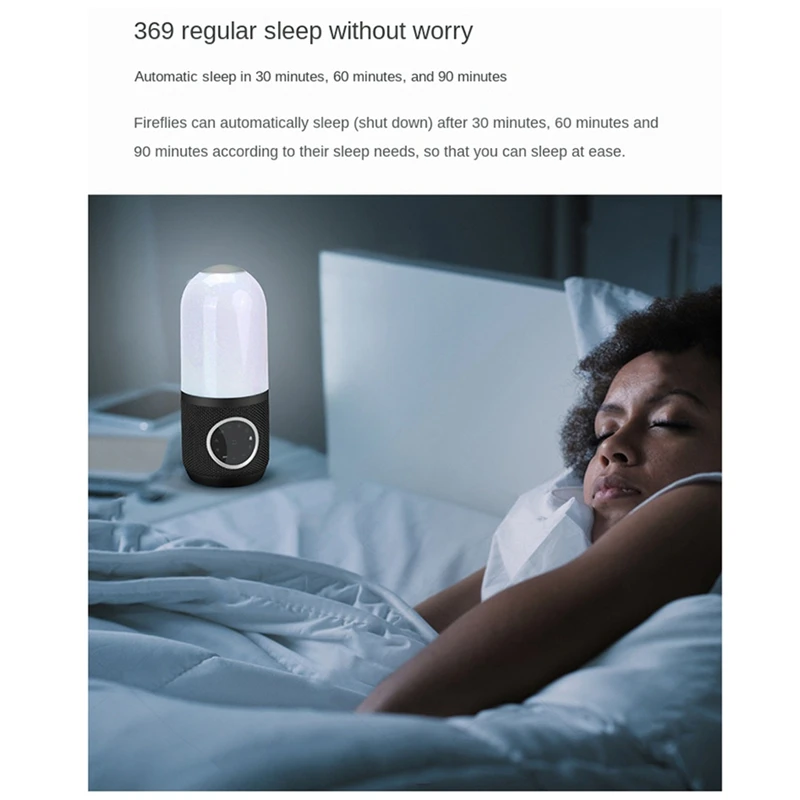 1 Piece Smart Sleep Instrument With Sleep Insomnia Sleep Aid Intelligent Sleep Instrument Black&White