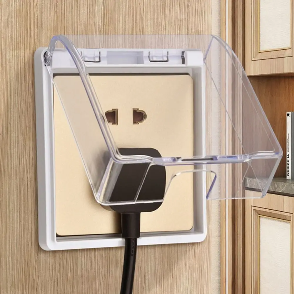 86 Type Switch Protective Cover Power Outlet Kids Safety Electric Plug Cover Splash-Proof Box Socket Protector Home