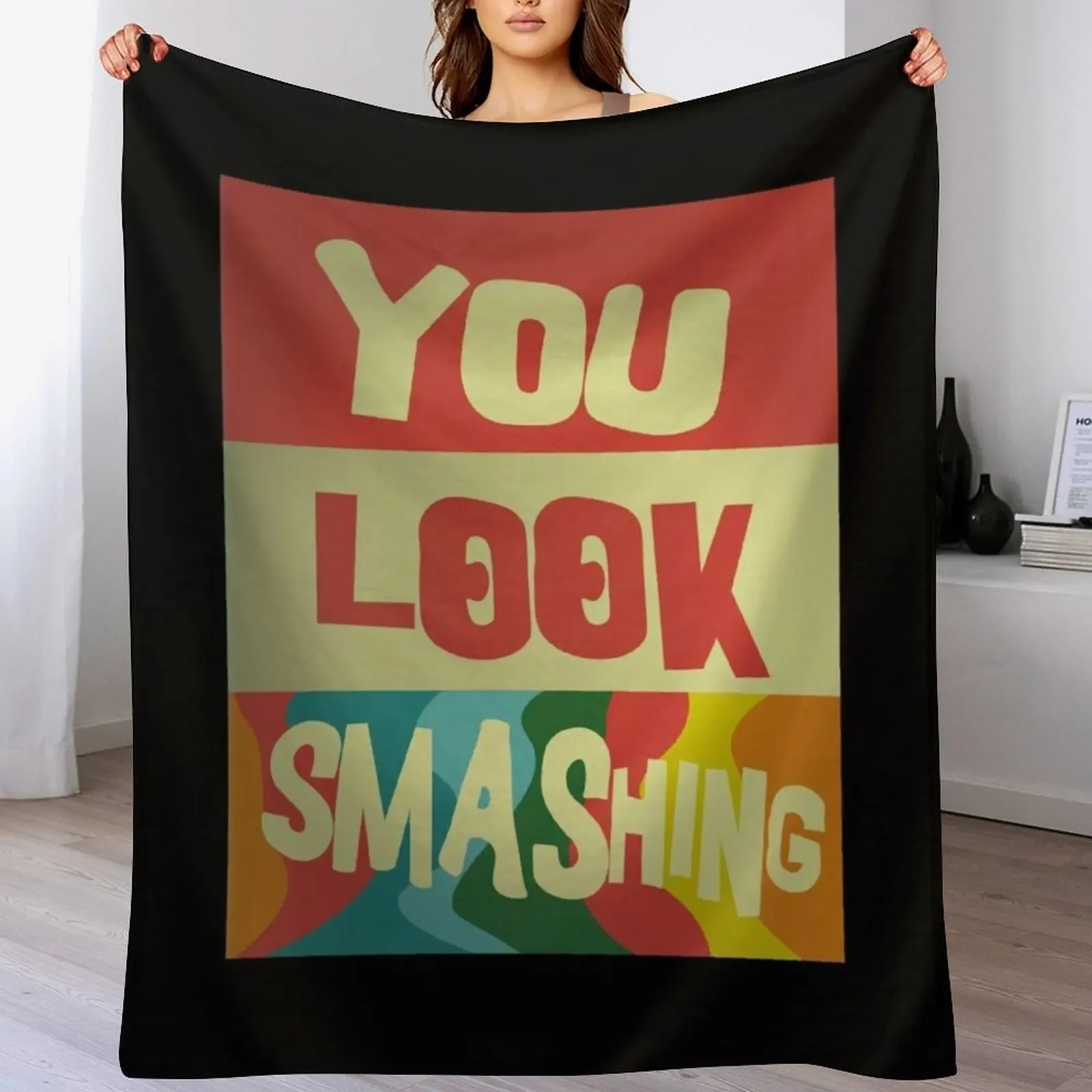 

You Look Smashing Throw Blanket Luxury Thicken christmas gifts Plaid Retros Blankets