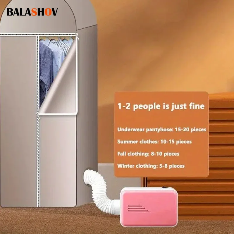 Household Quick Drying Clothes Dryer, Small Dehumidified Dryer for Clothes and Shoes, Wardrobe Folding Design