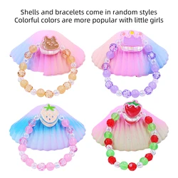 Soaking in water to hatch mermaid toys, colorful seashell girl princess bracelet blind box, expanding and expanding creativity