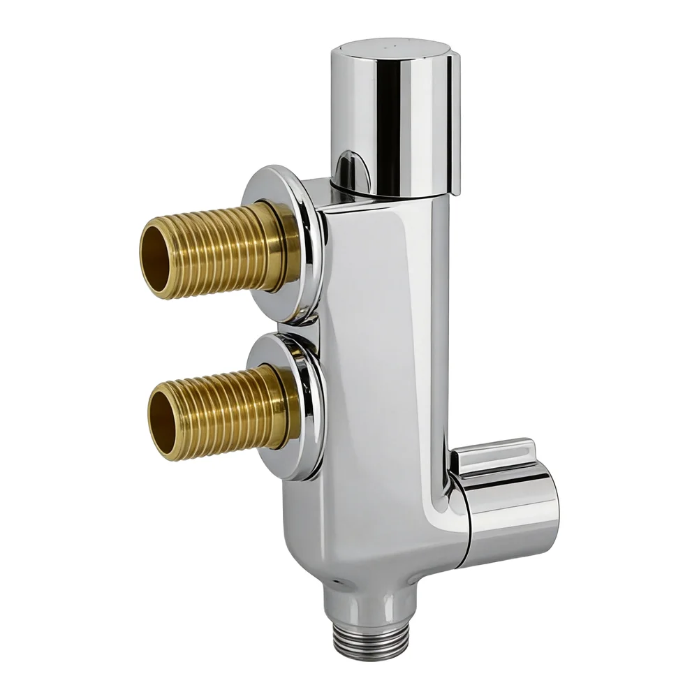 Brass Thermostatic Mixer Valve for Shower Systems with G1/2 Threaded Inlet and Outlet Compatible with Standard Plumbing