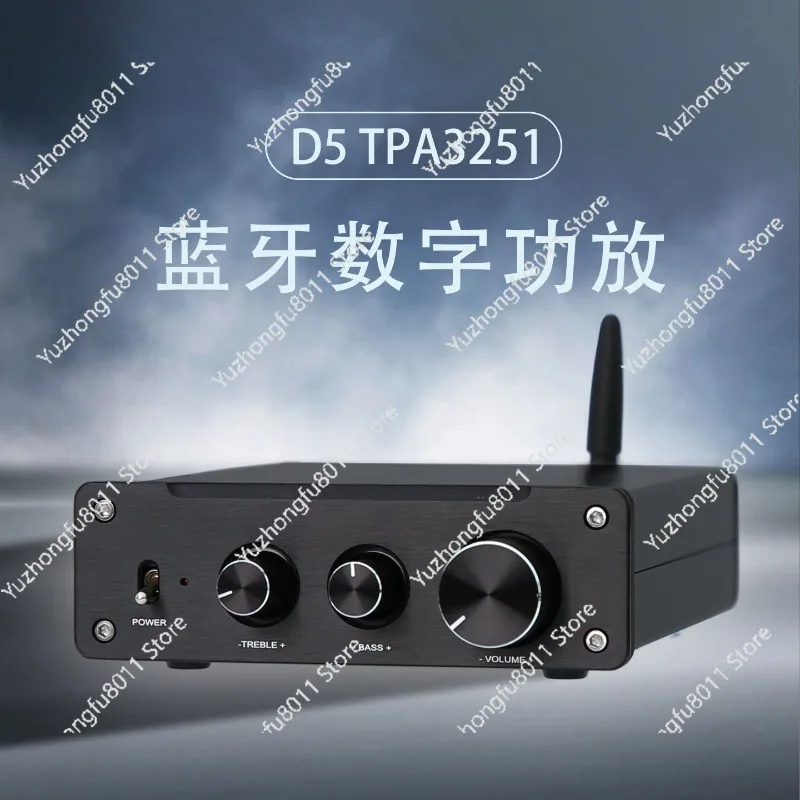 D5 TPA3251 Dual-Channel High-Power Audiophile Digital Tone Bluetooth 5.1 Amplifier with APTX-HD Decoding