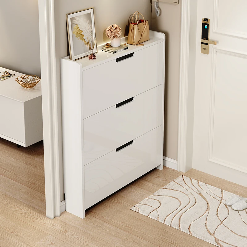 

Minimalist Slim Shoe Cabinet White High Quality Luxury Entryway Shoe Cabinet Narrow Apartments Meuble Chaussure Home Furniture