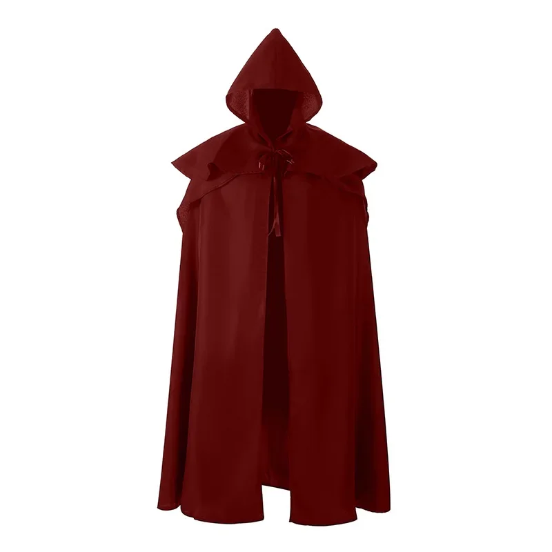 Medieval Retro Christian Friar Priest Robes Witch Wizard Cloak Cape Party Death Ghost Vampire Devil Cosplay Costumes Halloween