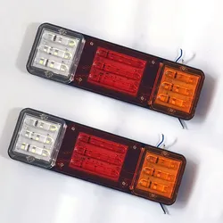 2 pcs 12/24V Truck led Rear Taillight Trailer Stop Brake Reversing Fog Lamp Flow Steering Lorry Caravans Campers ATV.