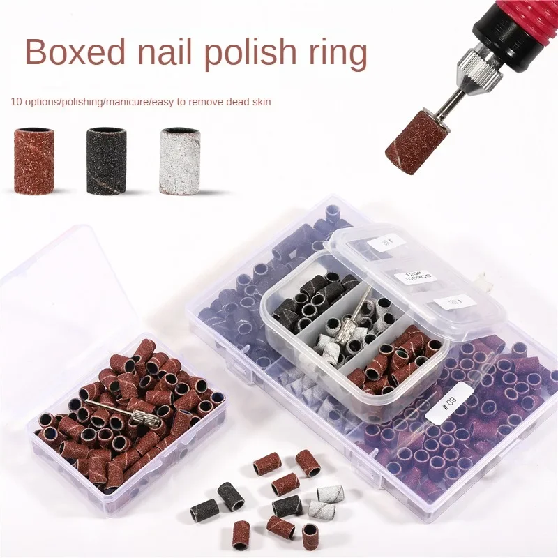 

100/210pcs Nail Drill Bits Pedicure Caps Sanding Bands Nail Sander Tip Manicure Heads Gel Removal Cutters Drilling Accessories