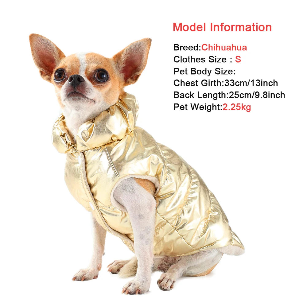 Warme Fleece-Hundejacke für Herbst und Winter, Kleidung für kleine und mittelgroße Hunde und Katzen, winddicht, für kaltes Wetter, Yorkie- und Pudel-Kostüm – Detail 1