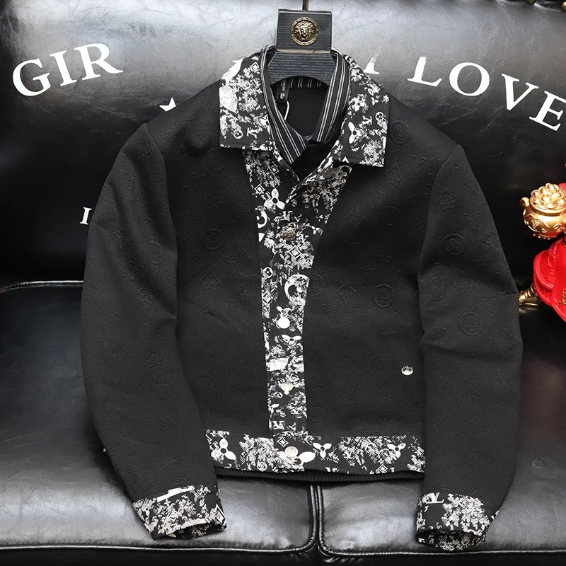 

Осень-зима 2024, мужская куртка с воротником-стойкой и воротником-стойкой Personali Haome, облегающая верхняя одежда высокого класса, пальто