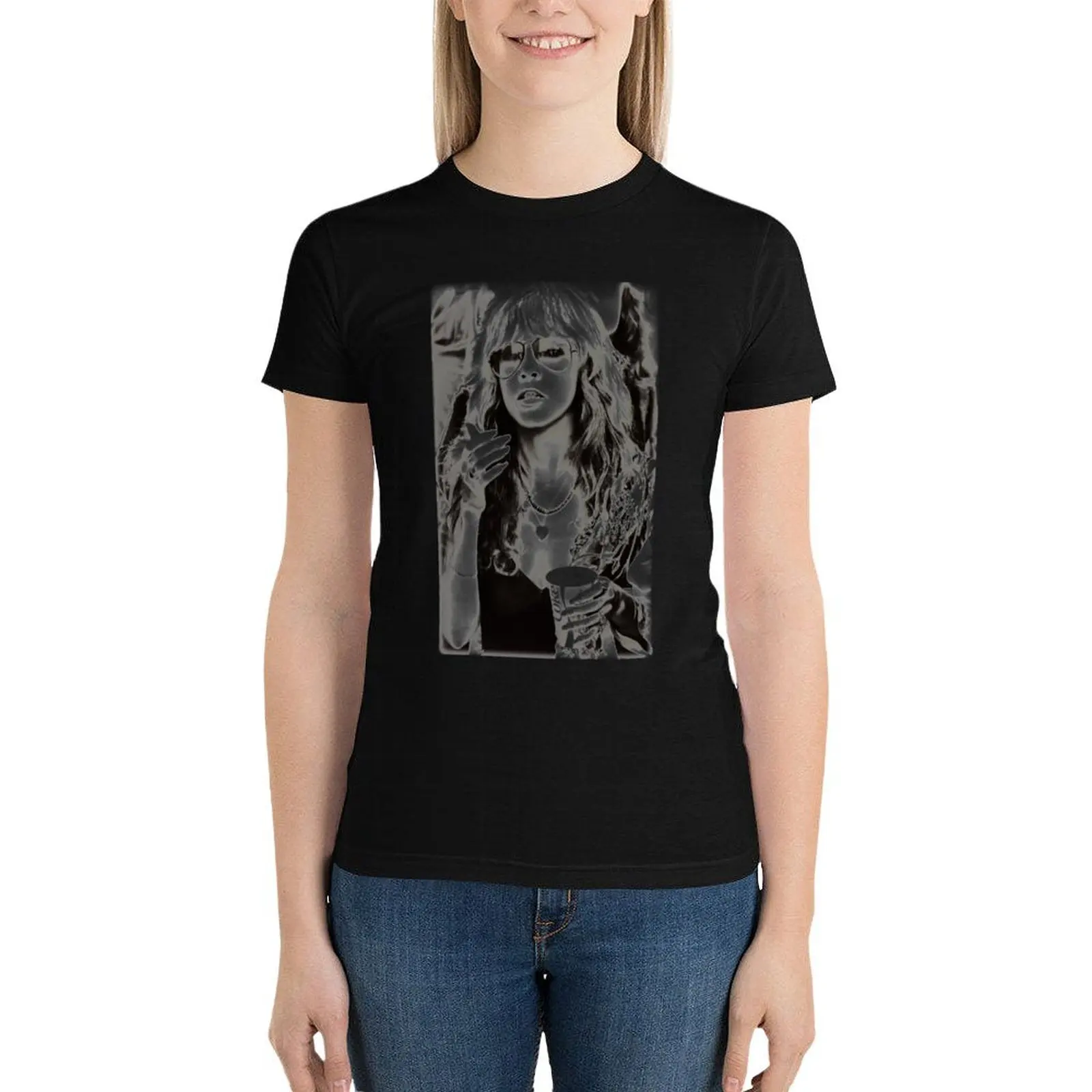 

Stevie Nicks Woman T-Shirt funny shirts graphic tees t-shirts for Women cotton