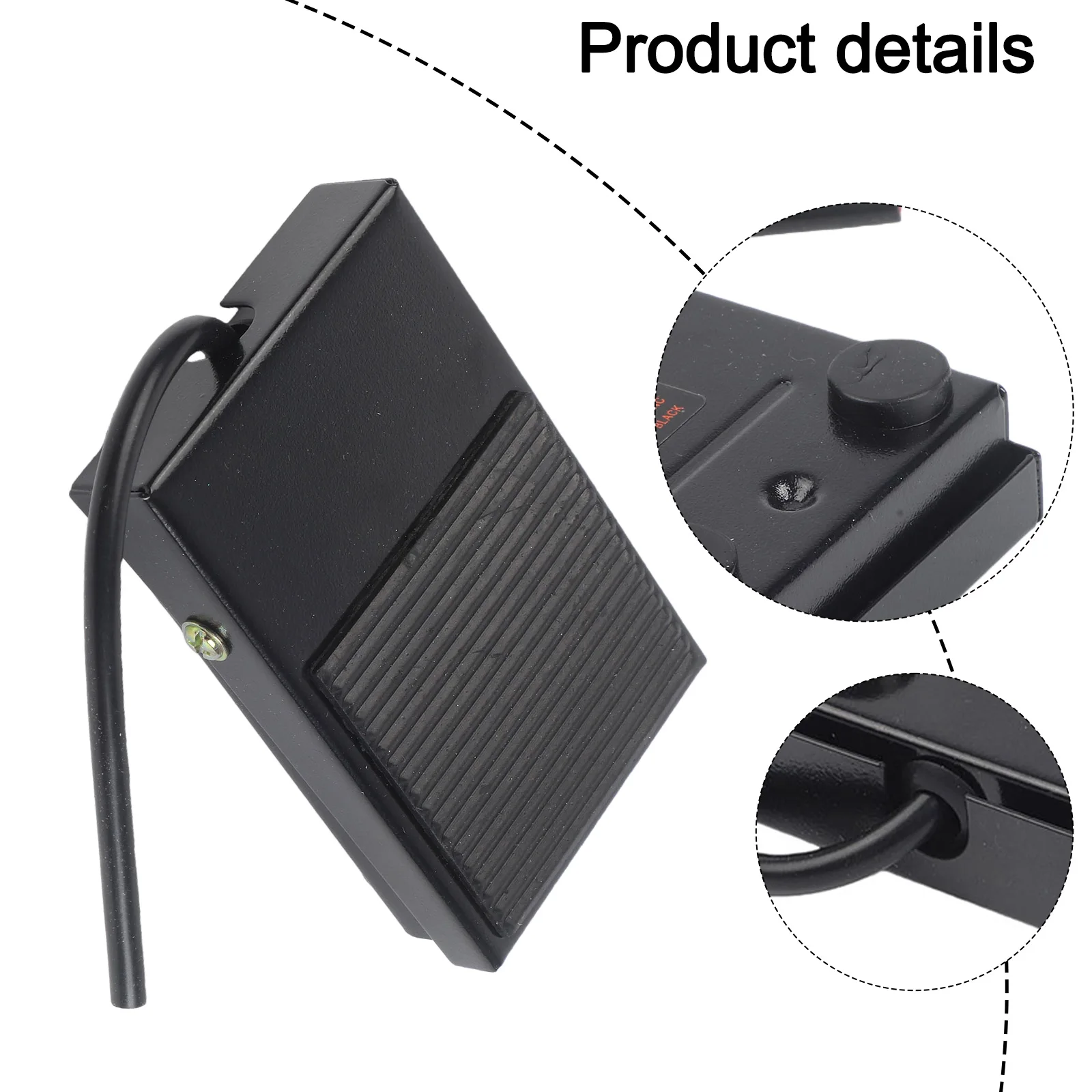 

Моментальный ножной переключатель SPDT TFS-1 10А 250В переменного тока 220В 380В с огнестойким железным корпусом и кабелем 16 см