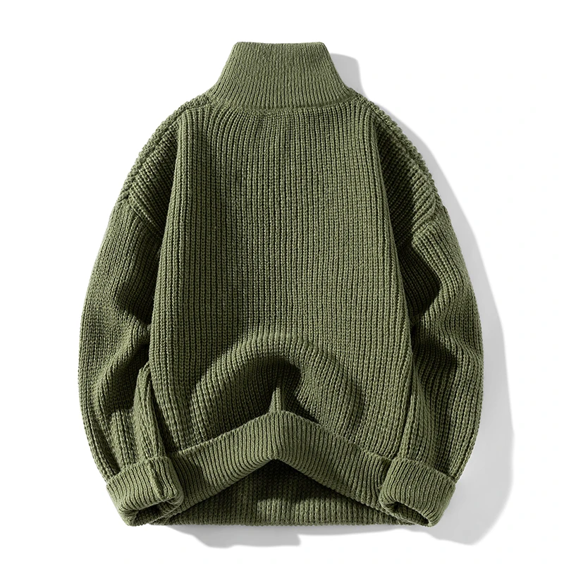 Meia zip camisola cor sólida 2025 outono inverno das mulheres dos homens nova manga comprida camiseta moletom gola alta camisola de malha