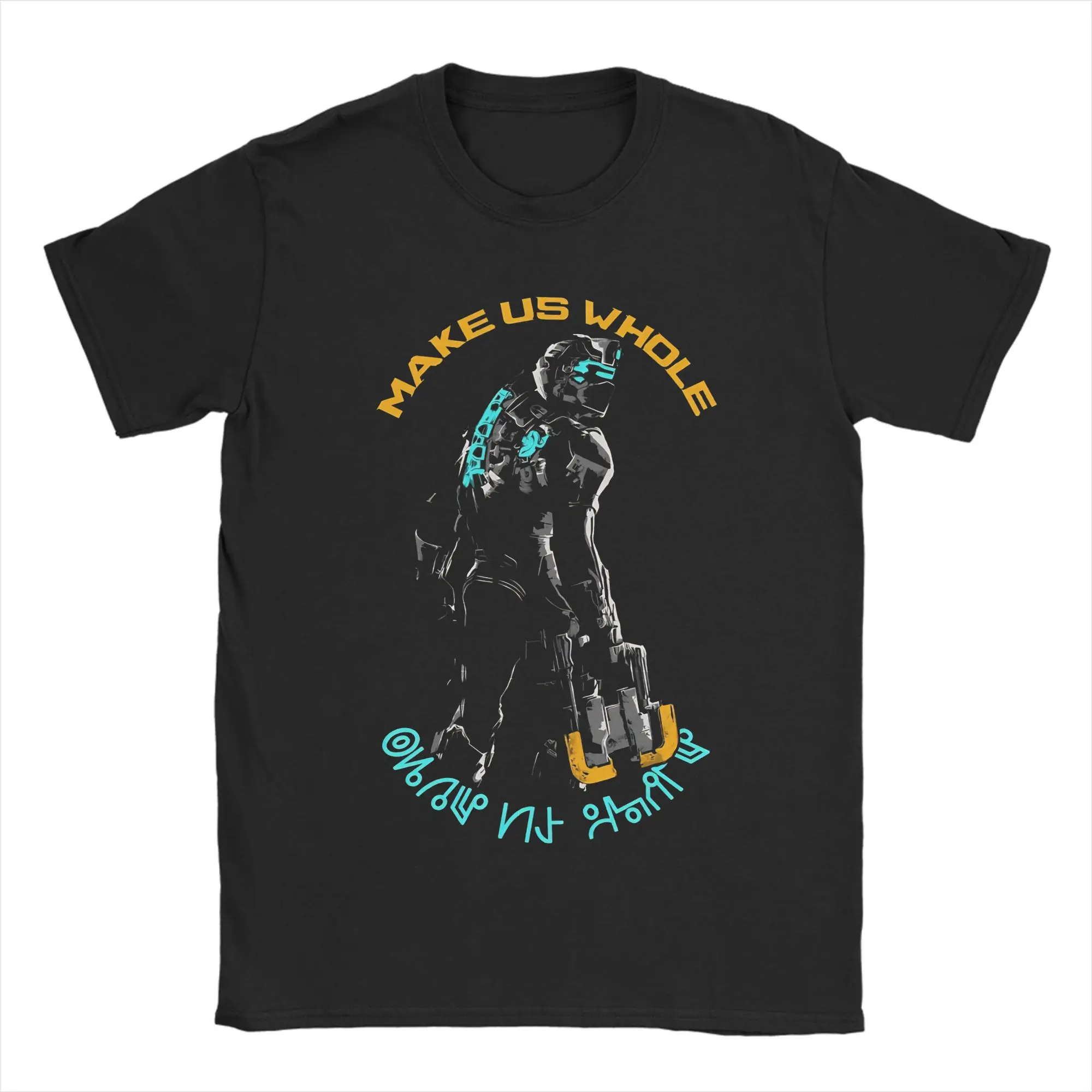 Dead Space Isaac Clarke Make us Whole  T-Shirt Vintage 100% Cotton Tees Round Collar Short Sleeve T Shirt Plus Size Clothing