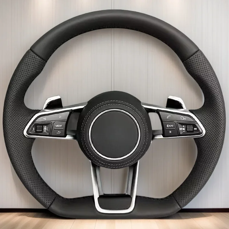

For Audi AS RS Q3 Q4 Q5 Q6 Q7 Q8 Modified R8 TT RS TT Upgraded Flat-bottom Sports teering Wheel Multi-Function D-font