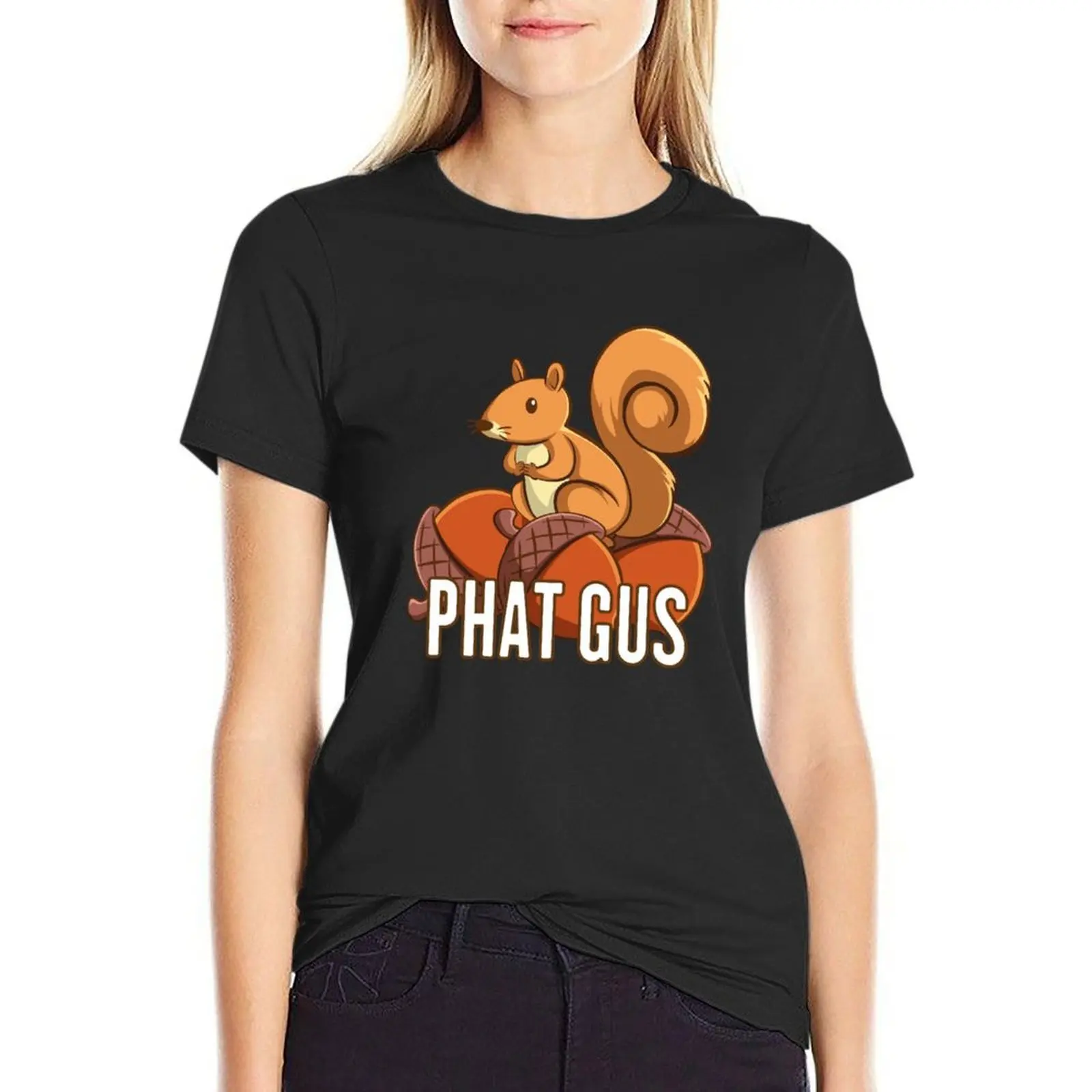 

Funny Phat Gus Squirrel Cute Cartoon Gift for Squirrels Lovers T-shirt shirts graphic tees graphics clothes for Women