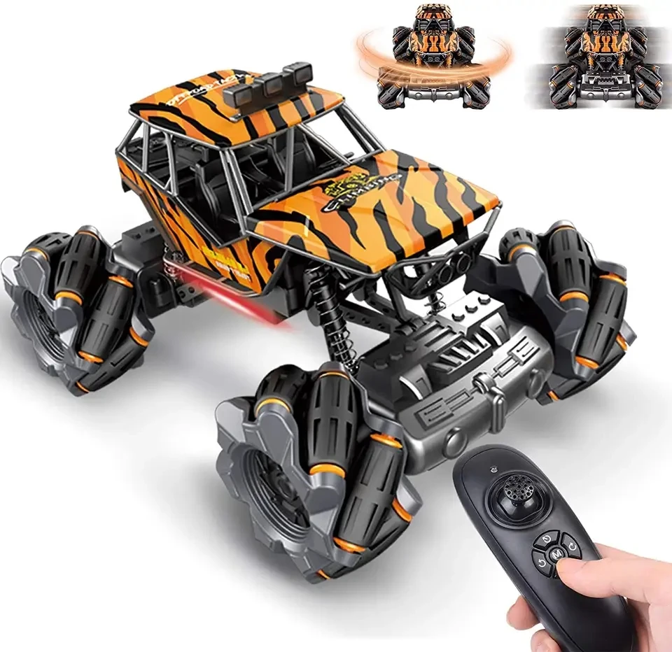 

2.4G rc car 4wd 4ch Radio Remote Control Vehicle 360 ° Rotation alloy toy cars With LED Lights For Kids Gifts