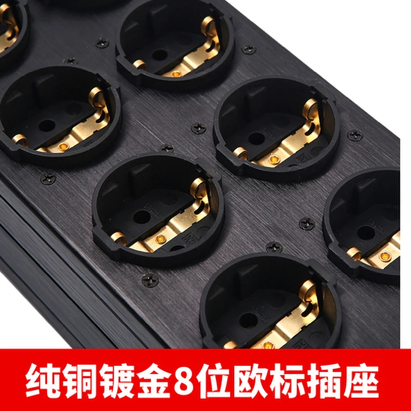 Tp80 Power Filter Socket Noise Reduction Overload Protection Voltage Display Function Audio Amplifier European Plug Board