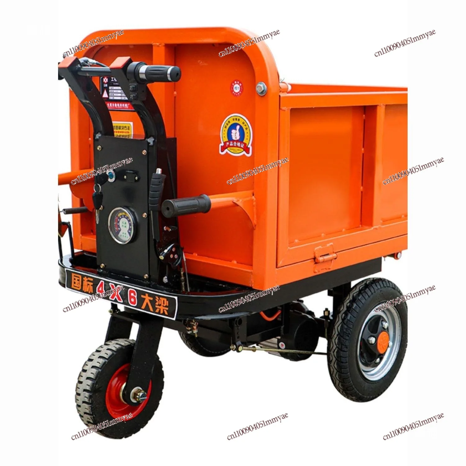 

Electric trolley truck breeding feeding dump truck