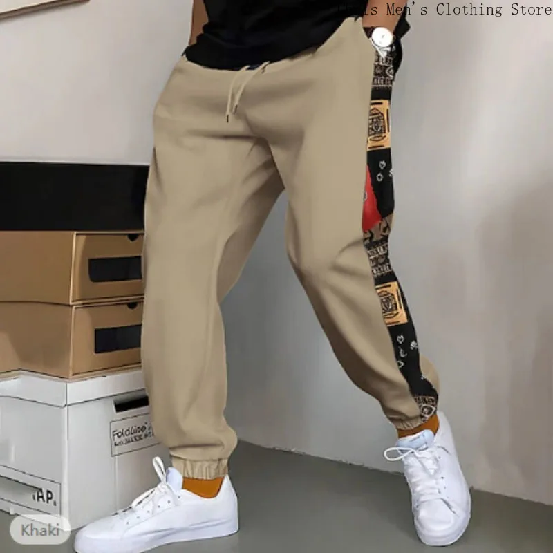 

2025 Spring & Summer New Retro Casual Men's Pants Loose and Breathable Trend Fitness Sports Men's Pants Vacation Beach Trousers