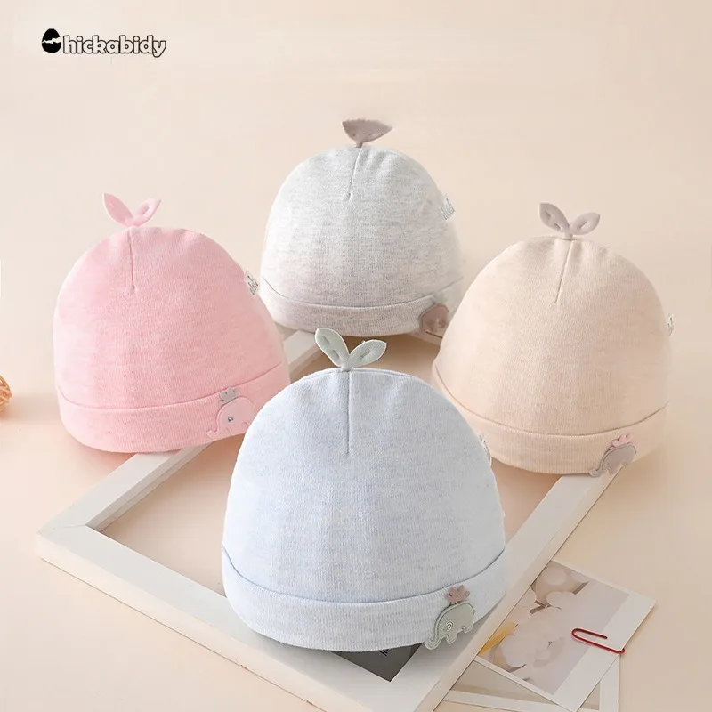 0-6 Months Baby Hats Newborn Beanie Winter Warm Thicker Cotton Soft Elastic Baby Cap for Girls Boys Infant Bonnet Accessories