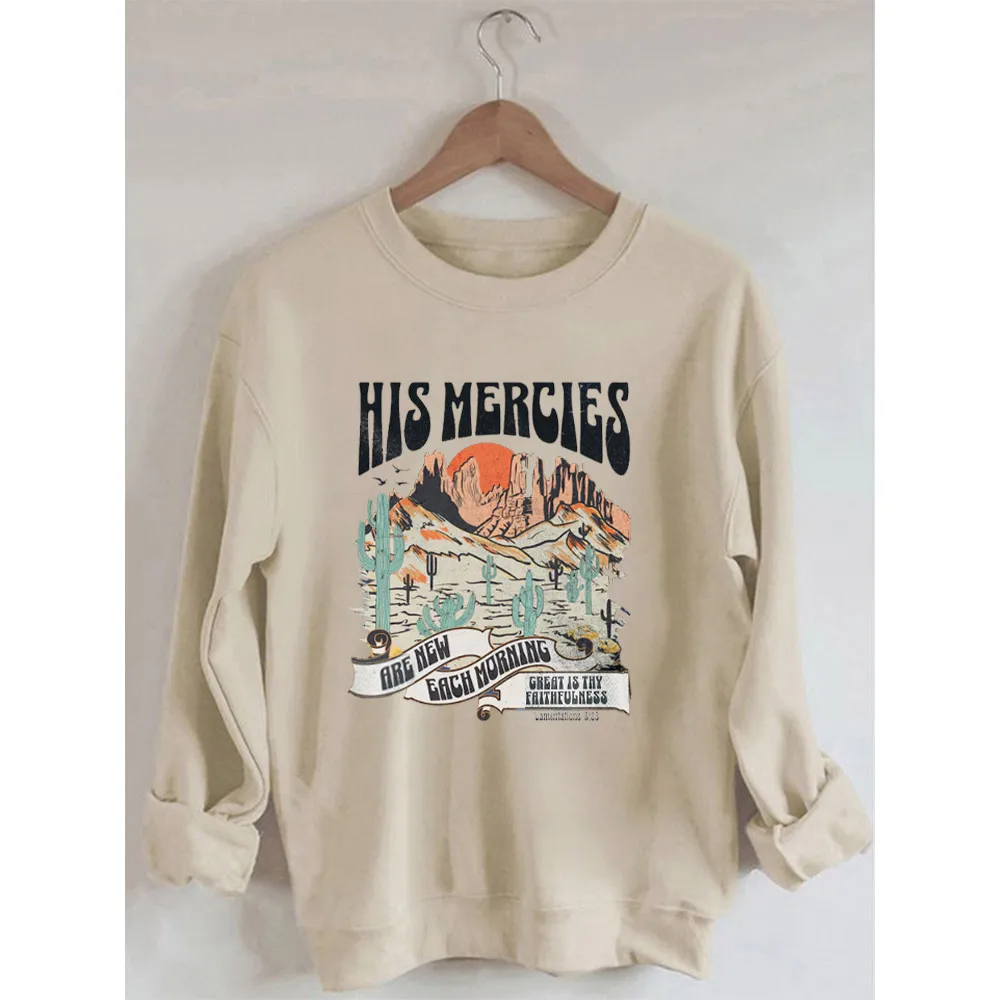 

Rheaclots His Mercies Are New Printed Long Sleeves Sweatshirt