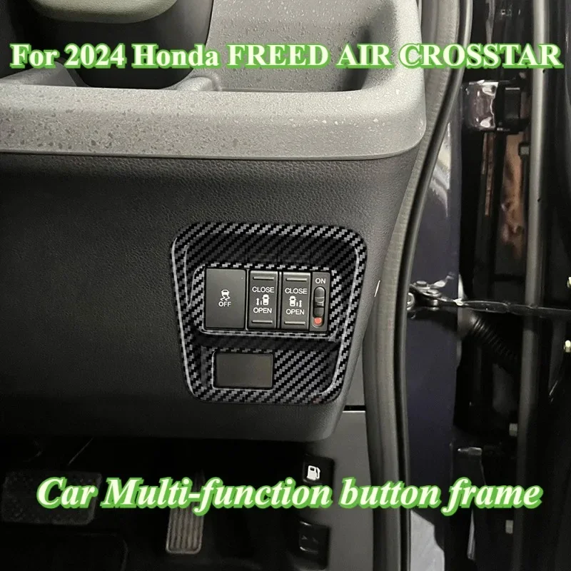 Car Multi-function Button Frame Interior Decoration Accessories for 2024 Honda FREED AIR CROSSTAR