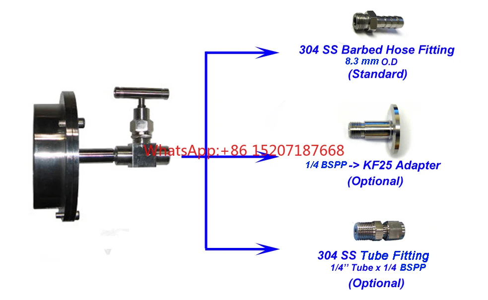 Tube Vacuum Sealing Flange Assembly for 50mm dia.Tube - EQ-FL-50 / tube furnace flange