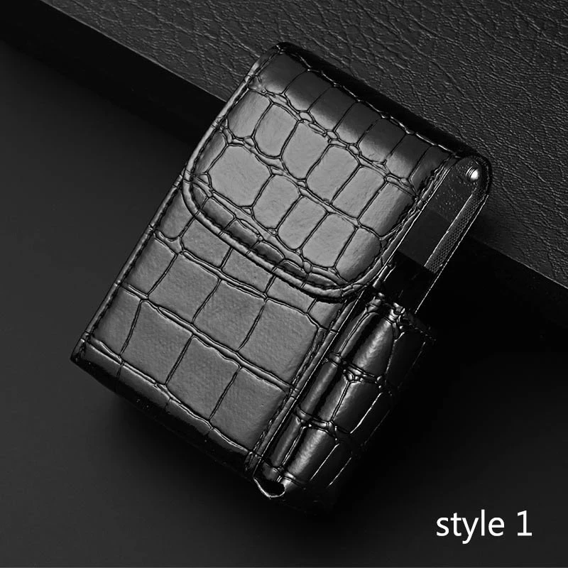 High Quality Leather Cigarette Box Cigar Cover Cigarette Hold 20pcs Cigarettes Waterproof Cigar Case Gadget For Men Smoke Tools