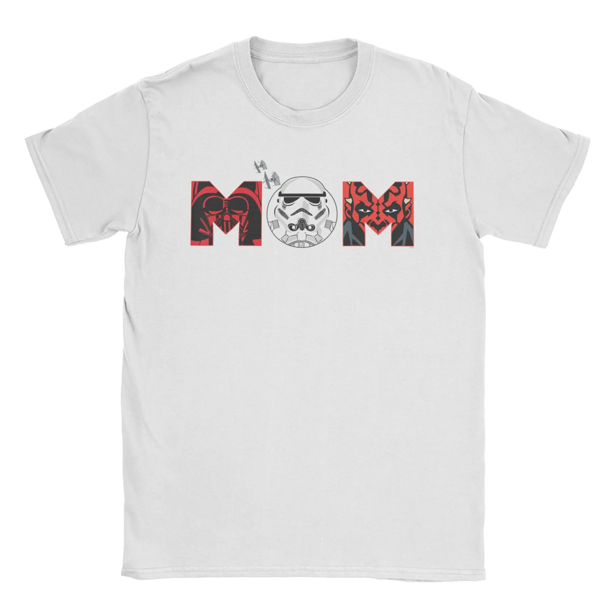Men Women's Darth Vader Darth Maul Mom Mother's Day Birthday  T Shirts 100% Cotton Clothing Funny O Neck Tees Gift Idea T-Shirts