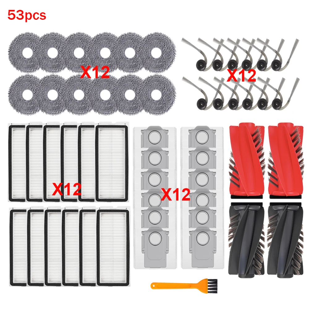 Filter Mop Doek Zijborstelzakken Voor Roborock Qrevo Curv/Qrevo S5V/Qrevo Curv S5X/Qrevo C/Qrevo C Pro/Qrevo CurvC/P20 PRO Vacuüm