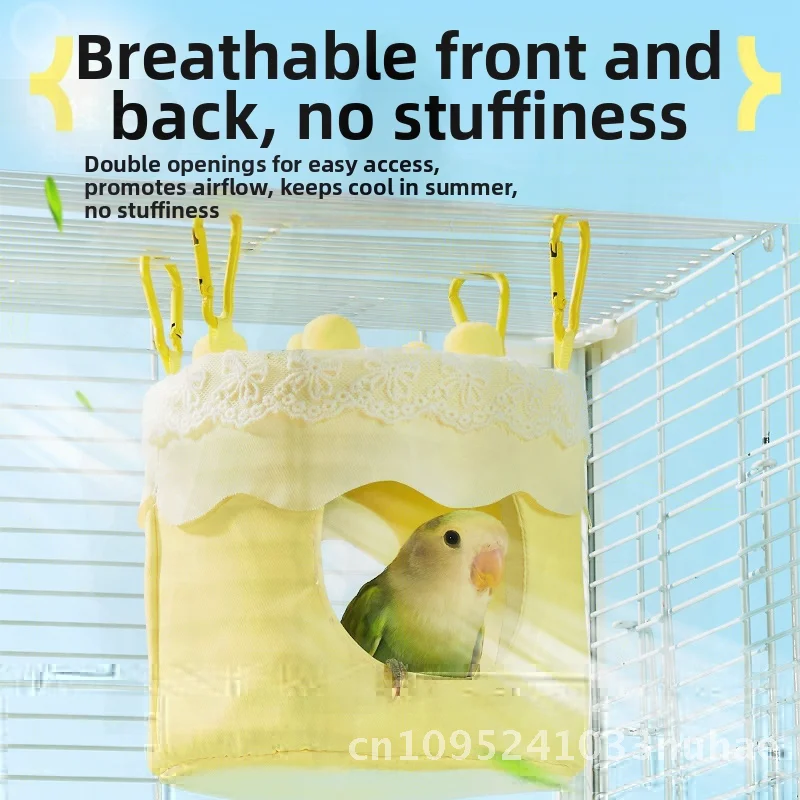 

Yee Parrot Cooling Bird Nest Summer Breathable Bite Decorative Peony Xuan Feng Hammock Medium Size Cake Bird Supplies