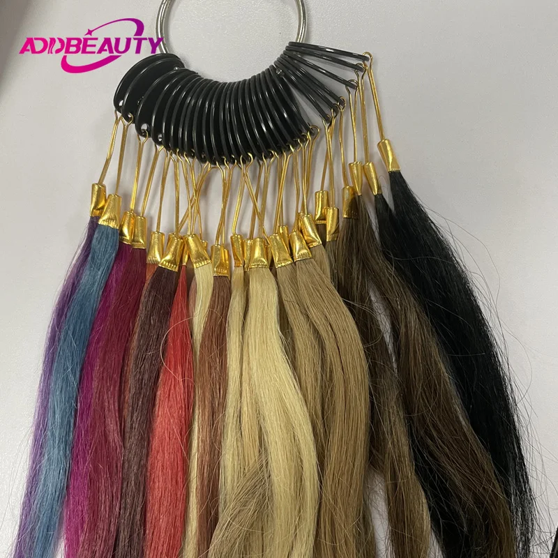 Addbeauty Color Ring for Human Hair Extensions 27 Colors Palette Real Colors Human Hair Extensions for Women Ombre Color 613#