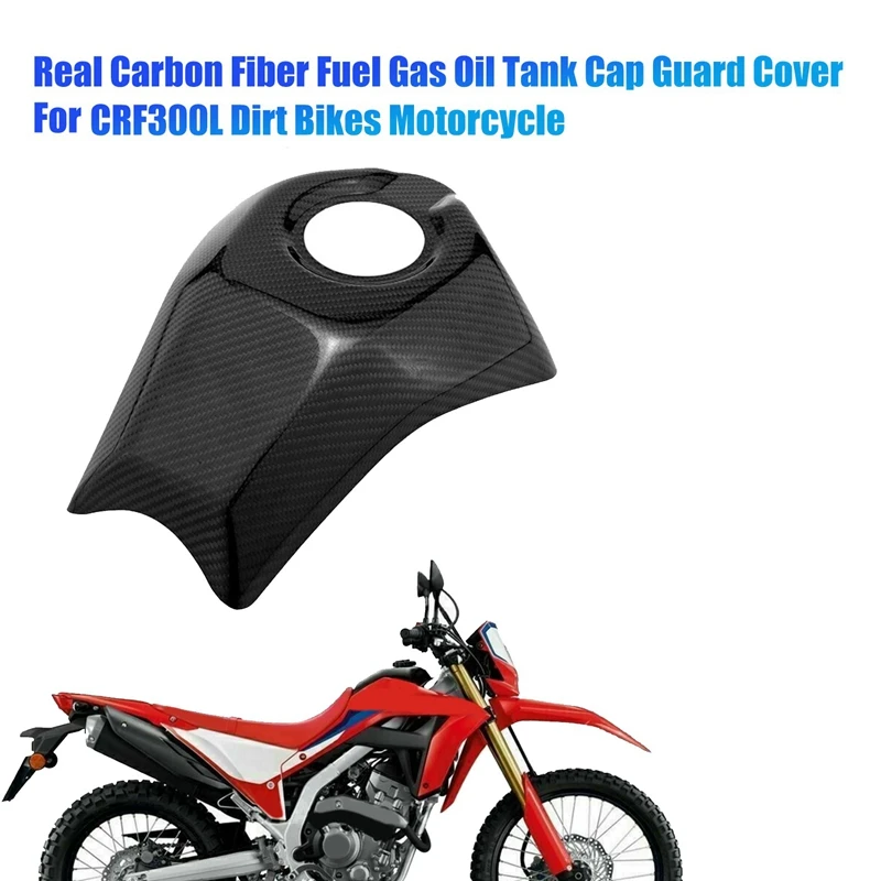 

Real Carbon Fiber Fuel Gas Oil Tank Cap Guard Cover For Honda CRF300L Dirt Bikes Motorcycle Gas Shield Parts Accessories